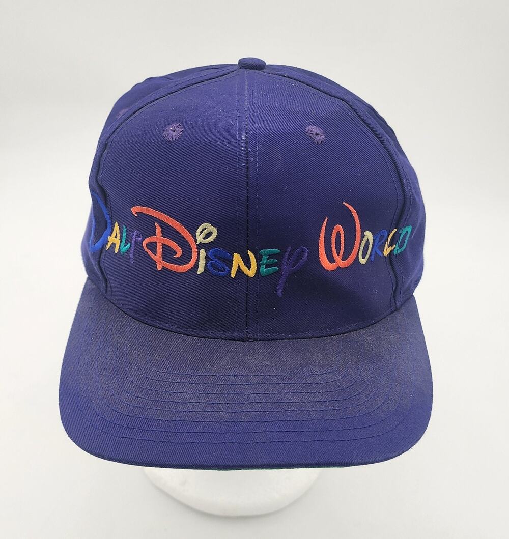 Vintage 1990’s Goofy's Hat Co Walt Disney World Purple/Rainbow Snapback Cap
